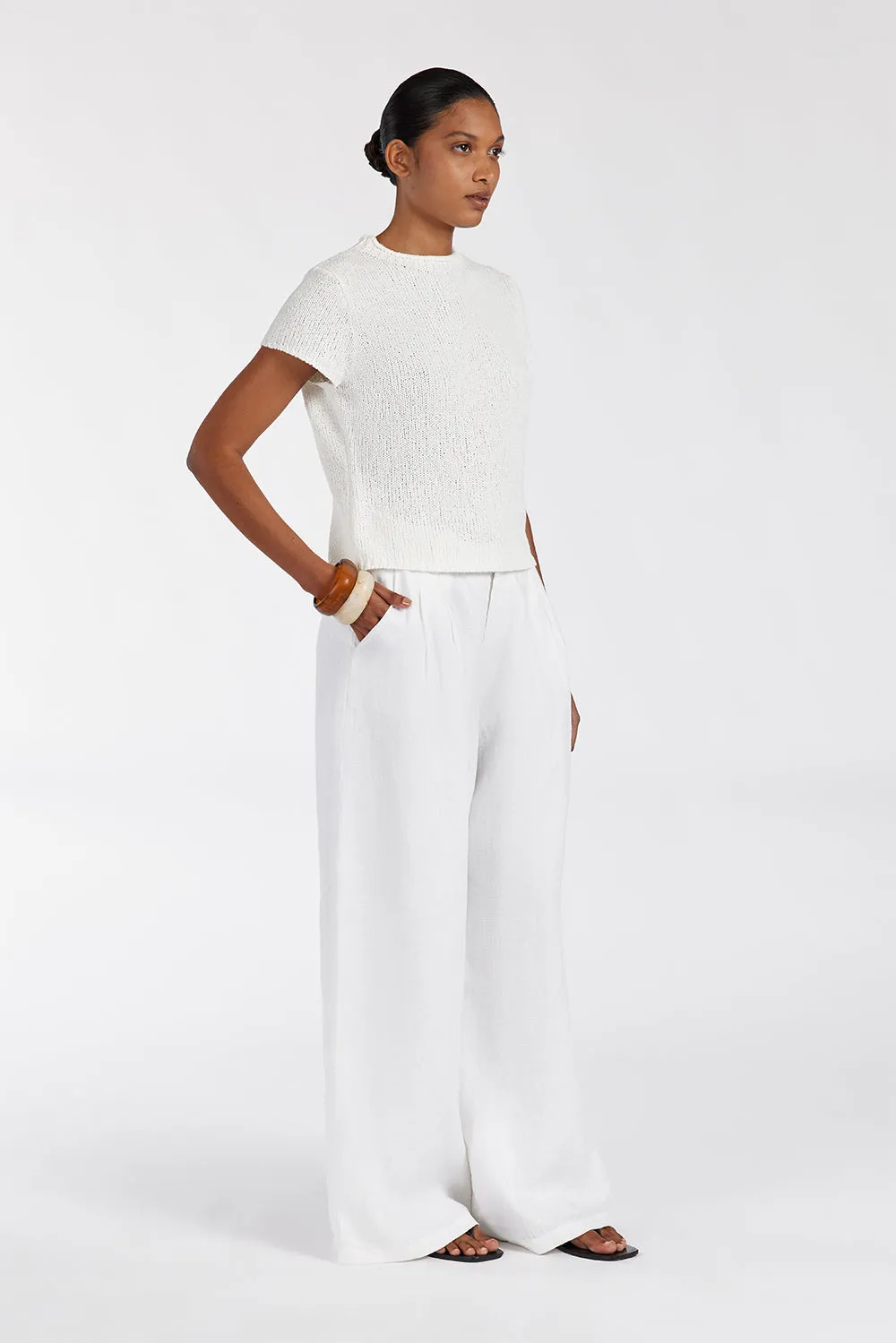 LEO OFF WHITE KNIT TOP sold by Dissh product image thumbnail 3