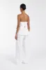 PAIGE WHITE LINEN BLEND STRAPLESS TOP sold by Dissh