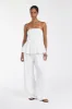 PAIGE WHITE LINEN BLEND STRAPLESS TOP sold by Dissh