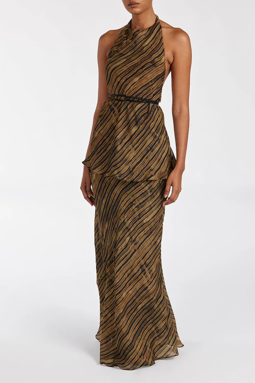 FLEUR DARK CHOCOLATE MIDI SKIRT sold by Dissh product image thumbnail 2