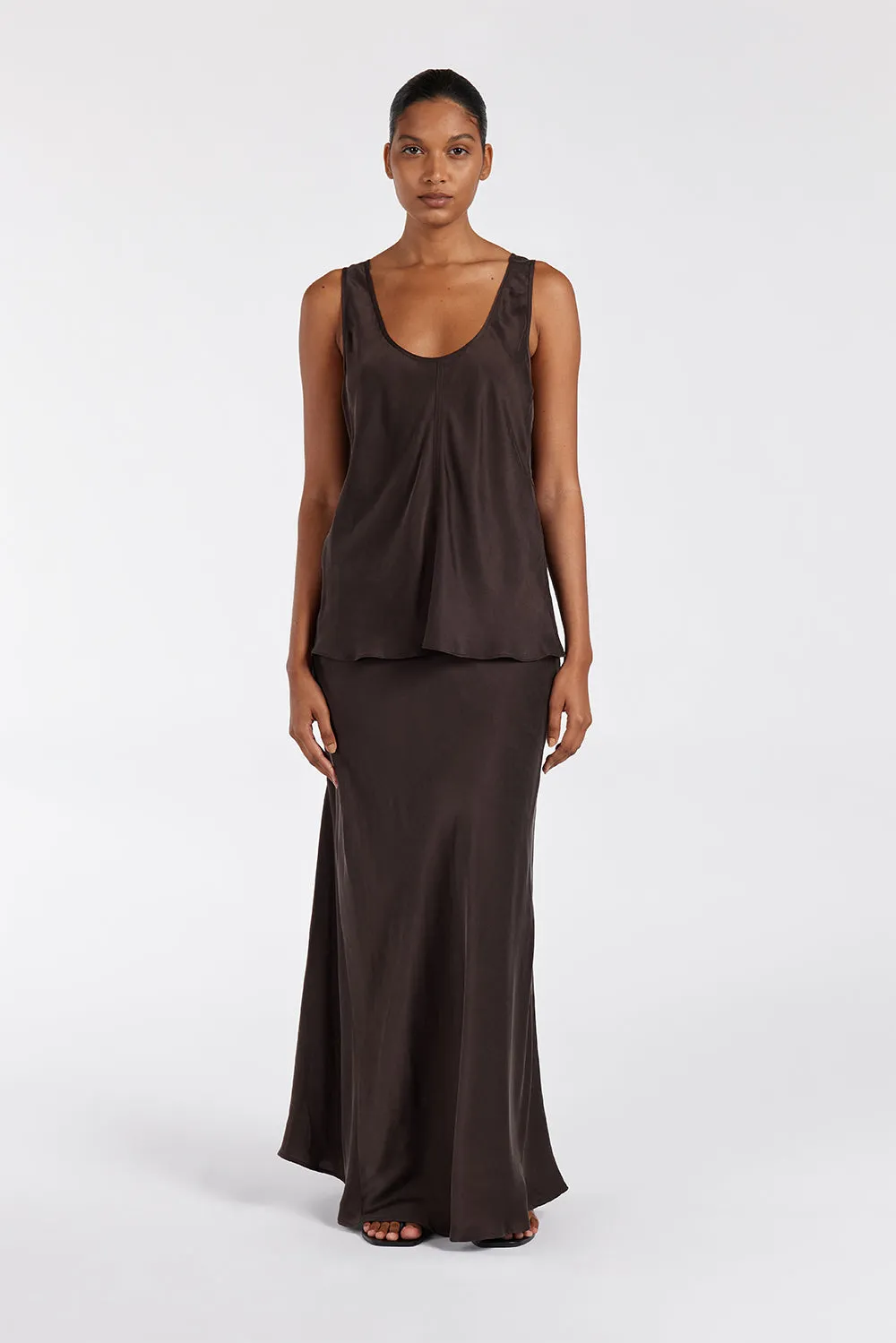 COLETTE BITTER CHOC SILK SKIRT sold by Dissh product image thumbnail 2