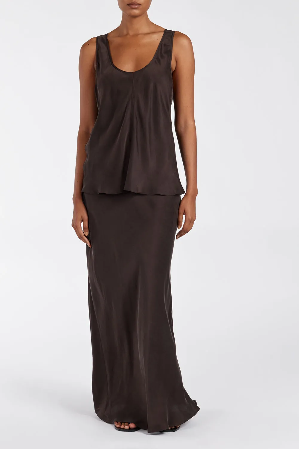 COLETTE BITTER CHOC SILK SKIRT sold by Dissh product image thumbnail 3