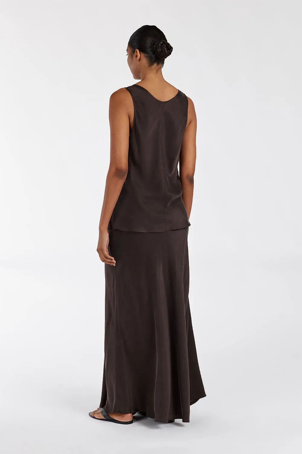 COLETTE BITTER CHOC SILK SKIRT sold by Dissh product image thumbnail 5