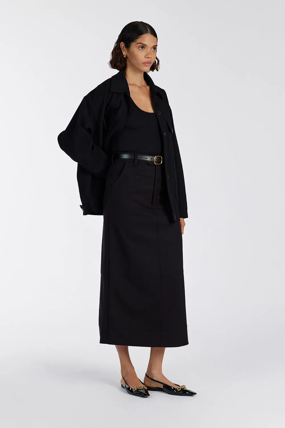 JAC BLACK MIDI SKIRT sold by Dissh product image thumbnail 3