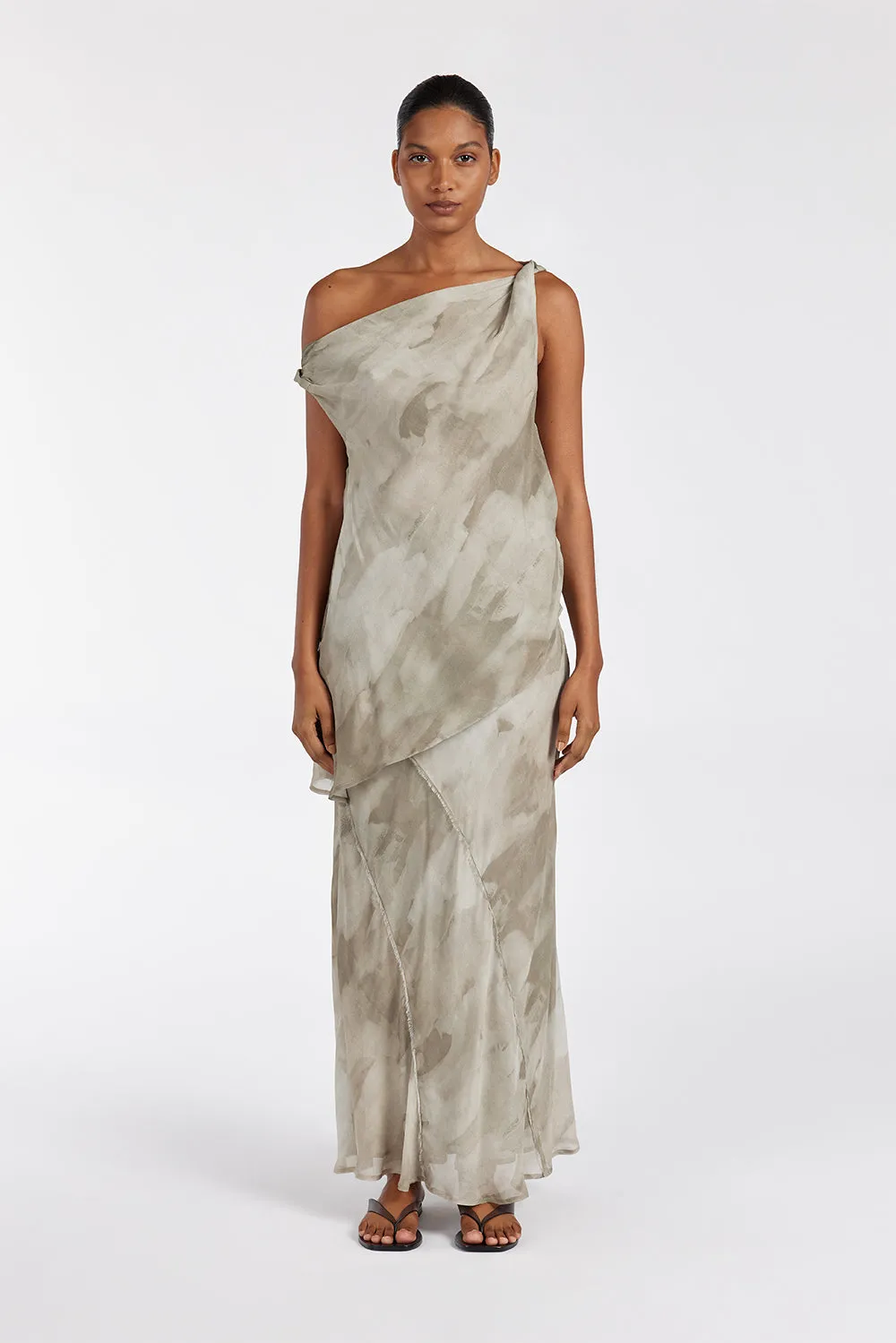 WILLOW BEIGE PRINT MIDI SKIRT sold by Dissh product image thumbnail 2