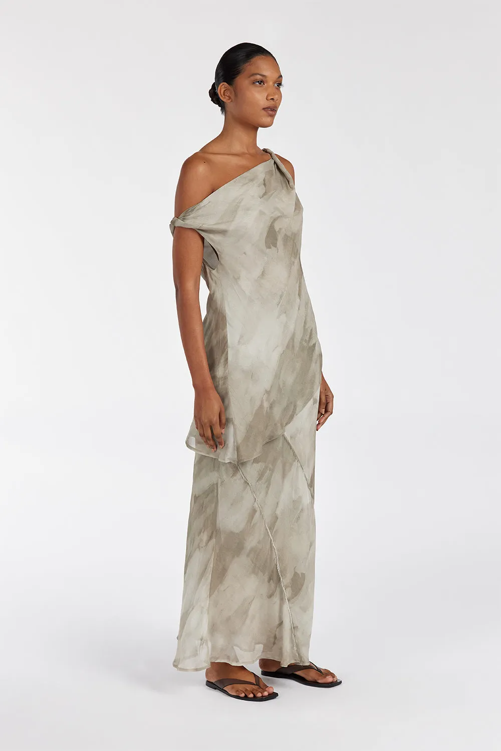 WILLOW BEIGE PRINT MIDI SKIRT sold by Dissh product image thumbnail 3