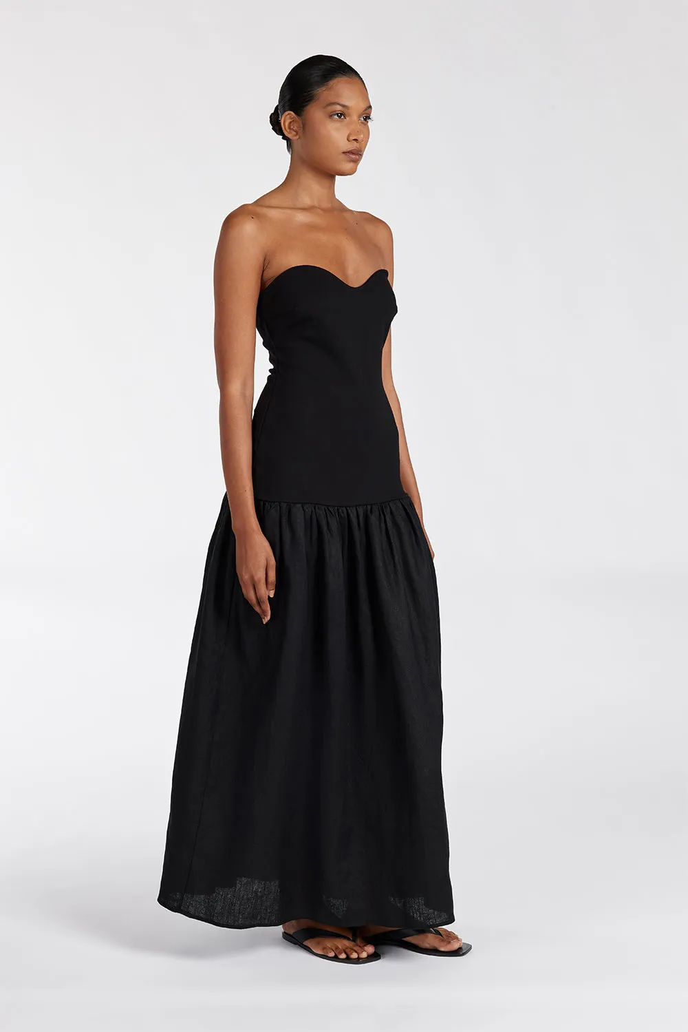 ELLISON BLACK STRAPLESS MIDI DRESS sold by Dissh product image thumbnail 4