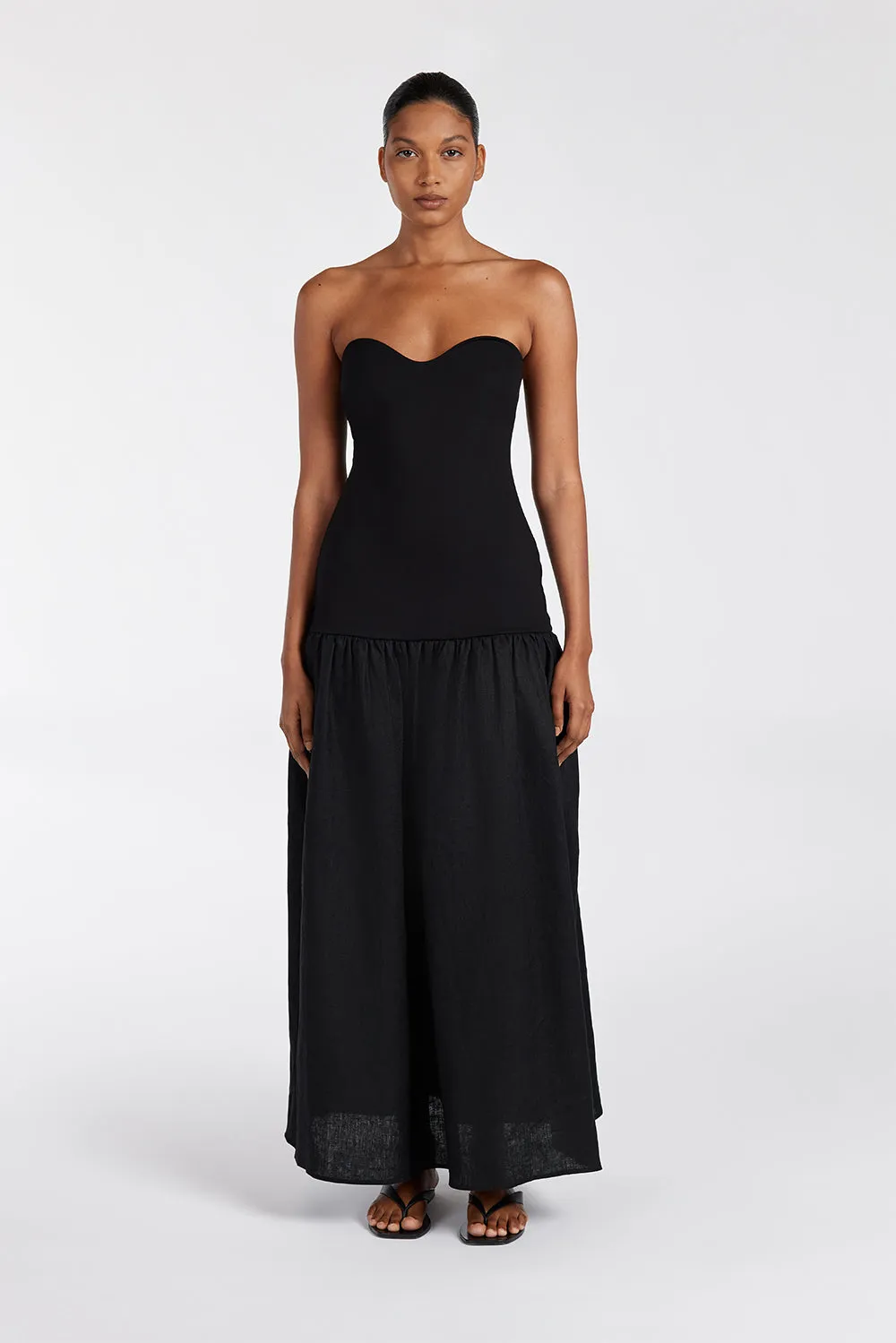 ELLISON BLACK STRAPLESS MIDI DRESS sold by Dissh product image thumbnail 2