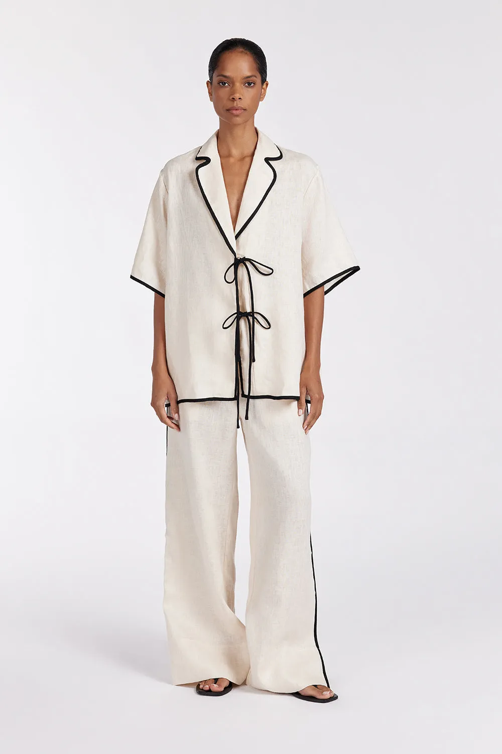 VON CREAM LINEN PANT sold by Dissh product image thumbnail 2