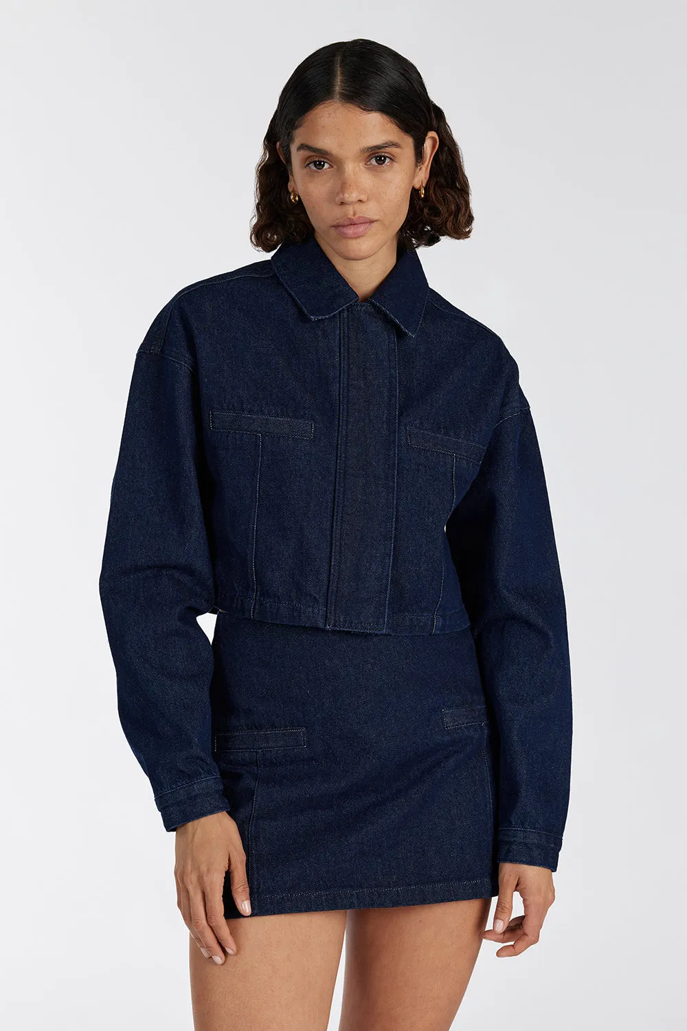 ALBERTA INDIGO TAILORED DENIM SKIRT sold by Dissh product image thumbnail 3