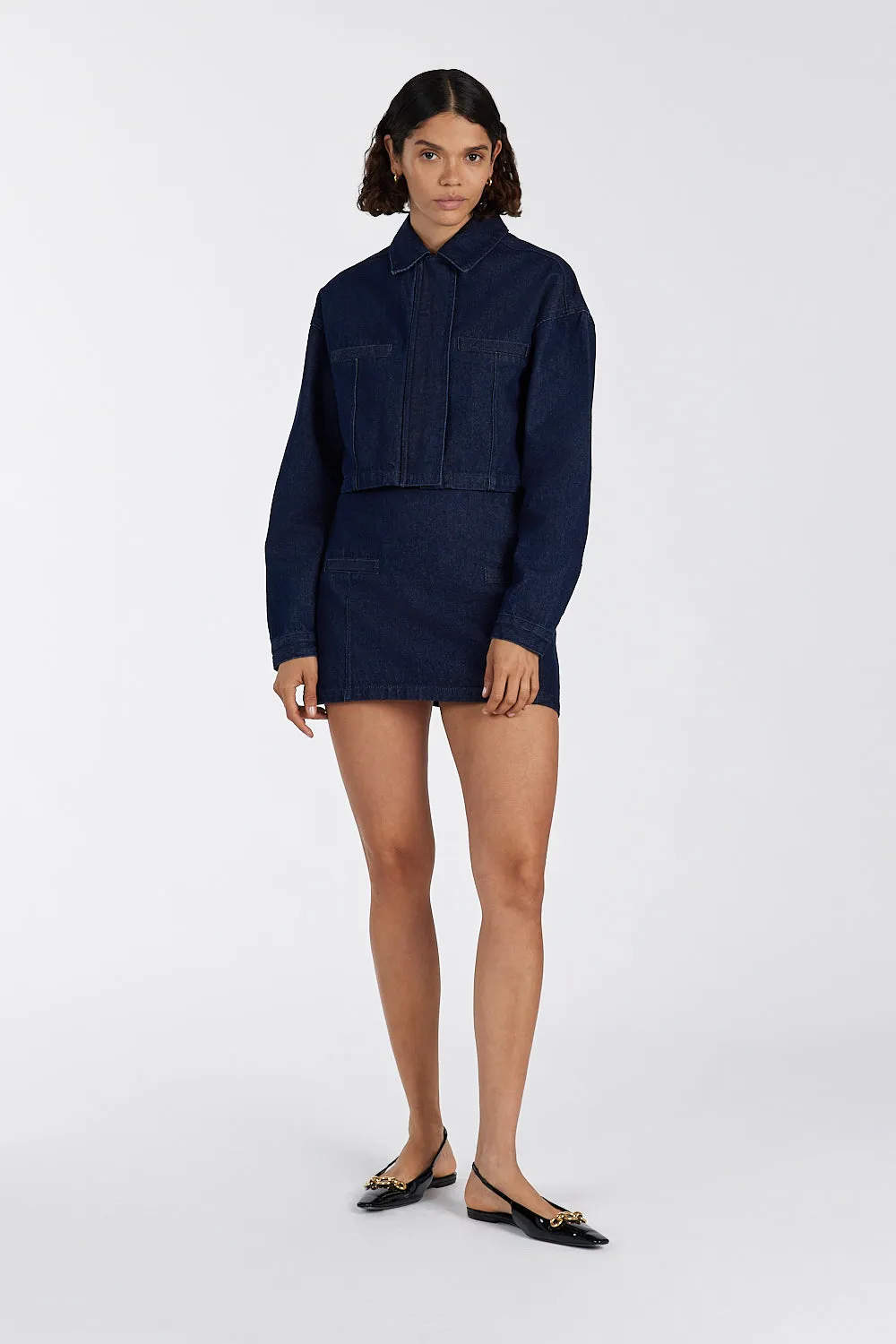 ALBERTA INDIGO TAILORED DENIM SKIRT sold by Dissh product image thumbnail 2