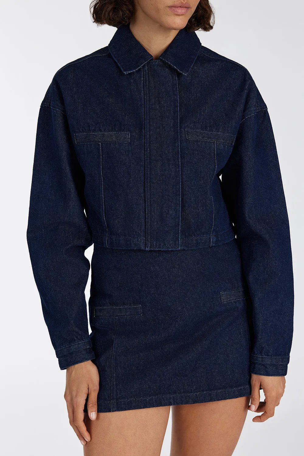 ALBERTA INDIGO TAILORED DENIM SKIRT sold by Dissh product image thumbnail 4