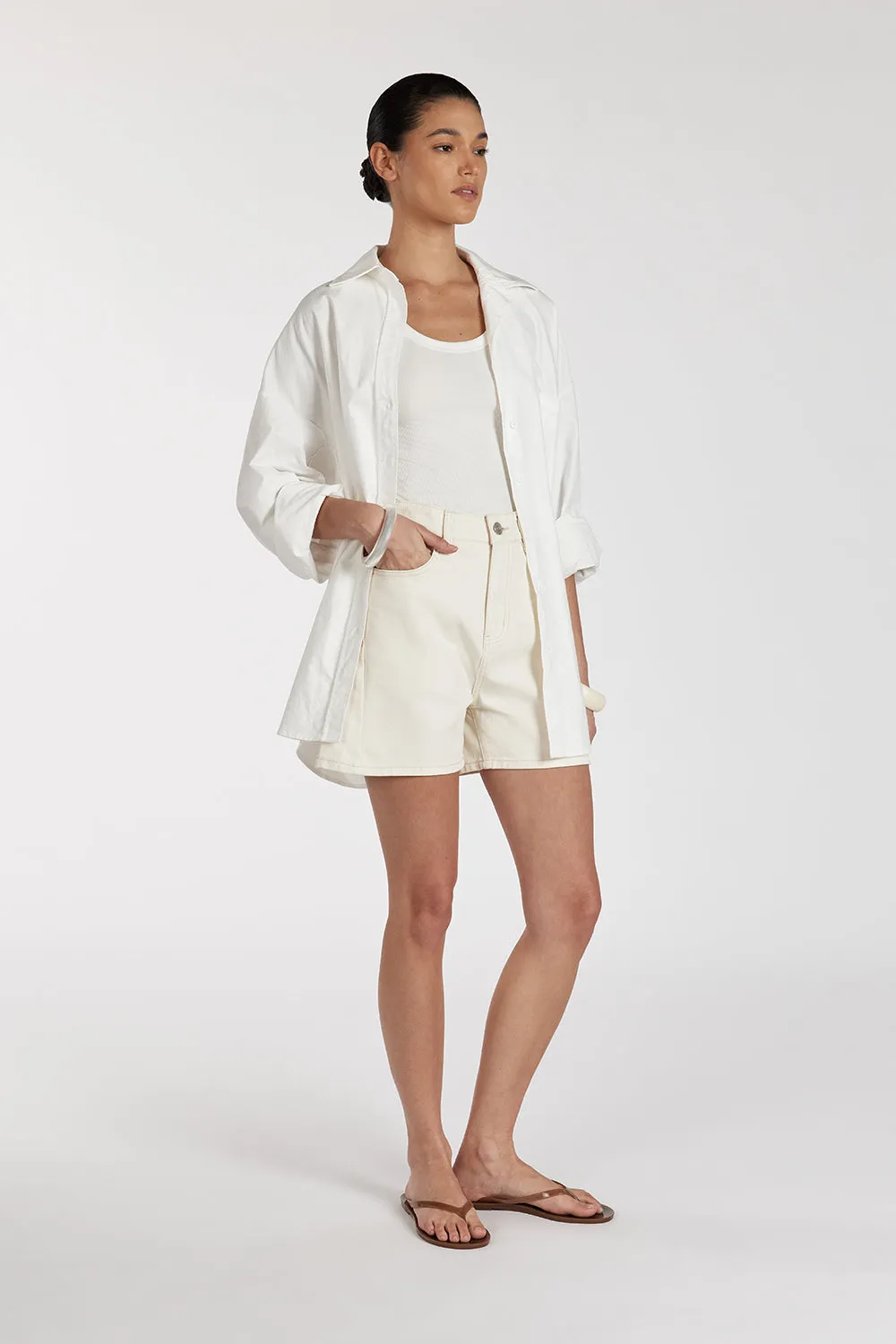 FINN CREAM DENIM SHORT sold by Dissh product image thumbnail 3