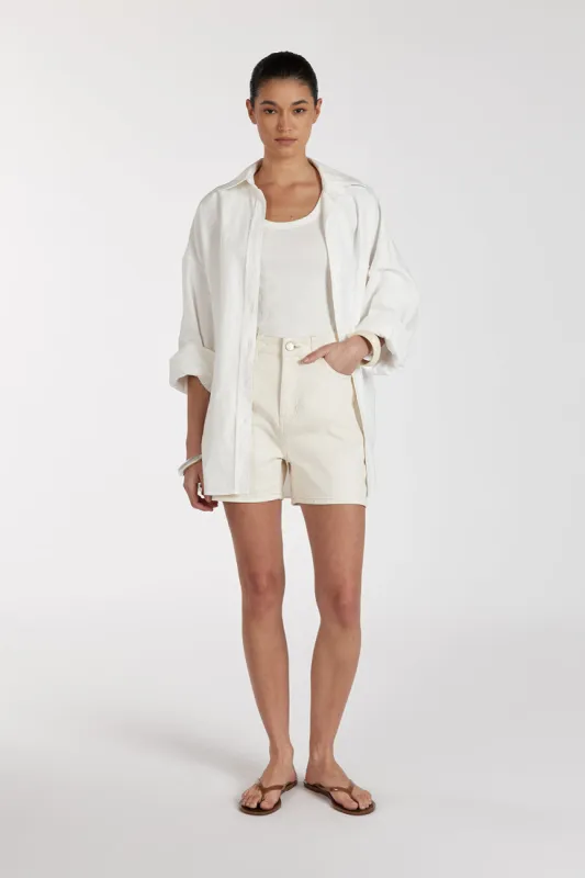 FINN CREAM DENIM SHORT sold by Dissh