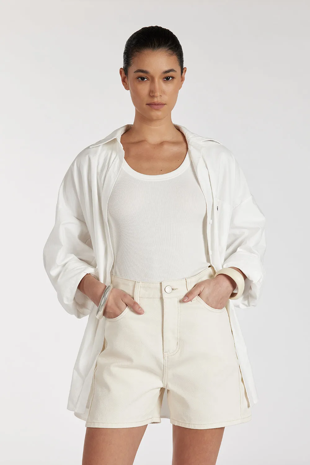 FINN CREAM DENIM SHORT sold by Dissh product image thumbnail 2