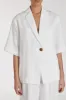 NALA WHITE LINEN RESORT SHIRT sold by Dissh