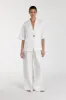 NALA WHITE LINEN RESORT SHIRT sold by Dissh