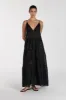 LIZA BLACK RAMIE MIDI DRESS sold by Dissh