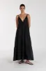 LIZA BLACK RAMIE MIDI DRESS sold by Dissh