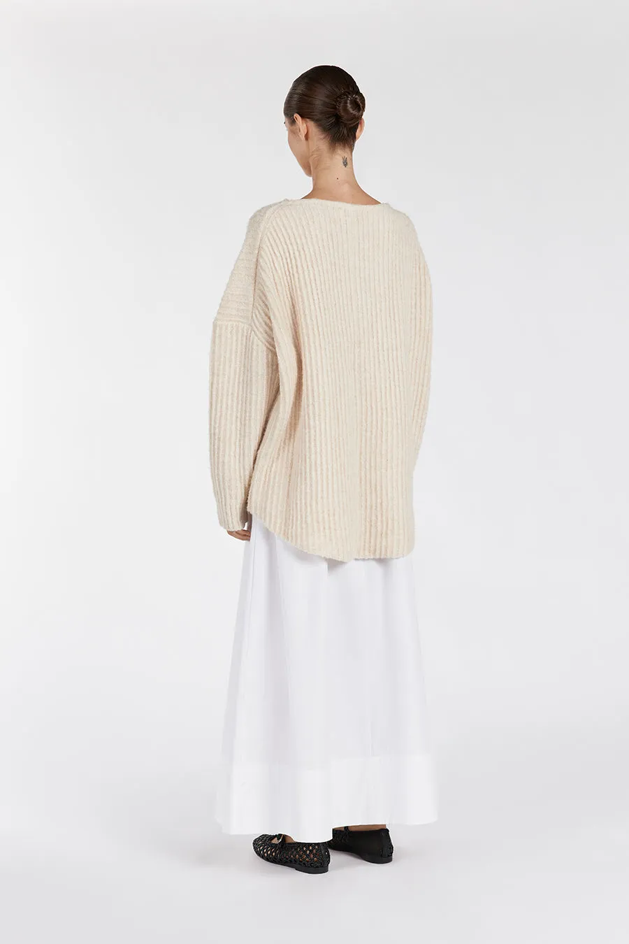 PAULINE CREAM MARLE LONGLINE JUMPER sold by Dissh product image thumbnail 4