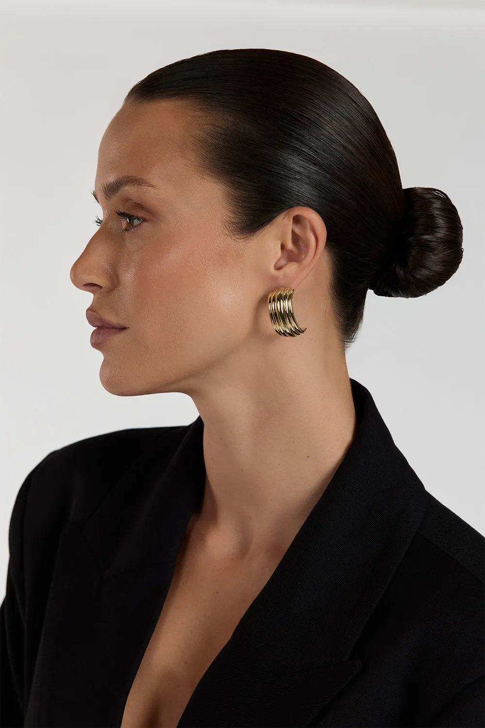 MÉGA WATERFALL LARGE GOLD EARRING sold by Dissh product image thumbnail 4