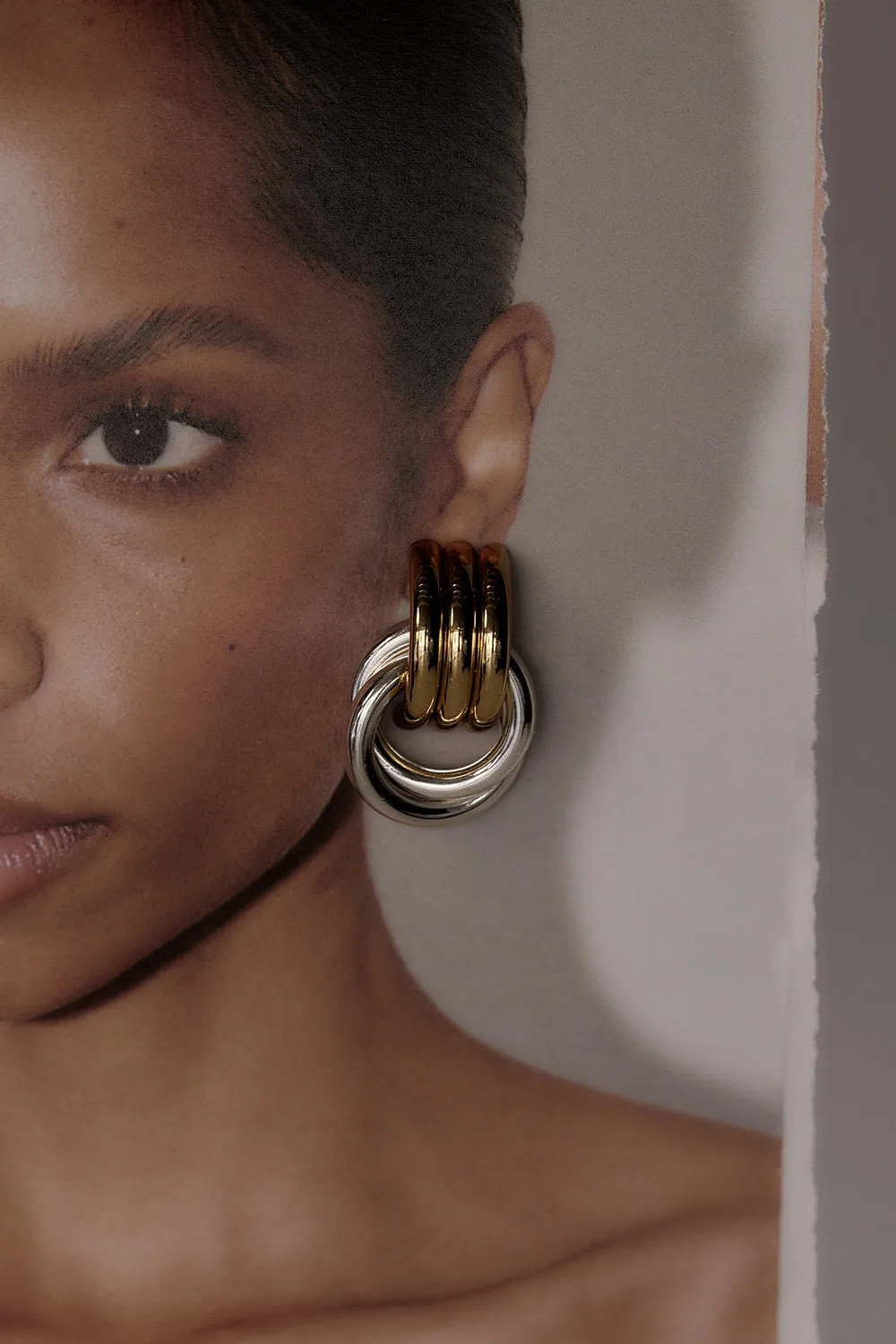 HEAVEN MAYHEM MINI KNOT MIXED EARRING sold by Dissh