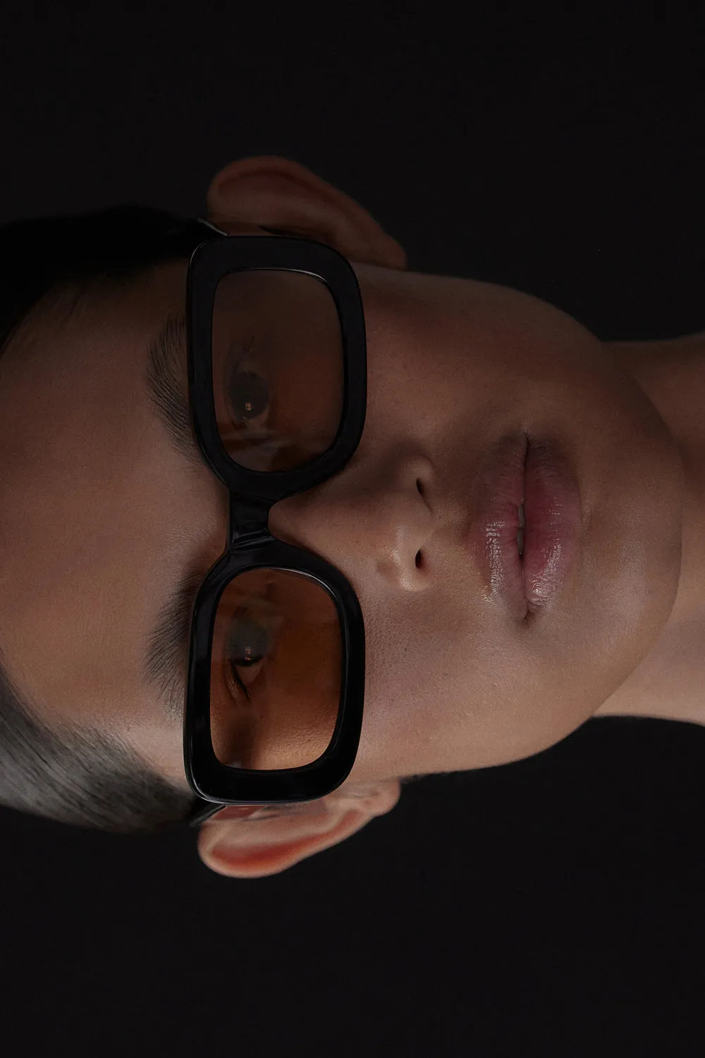 ELISA JOHNSON LEXI GLOSS BLACK LIGHT BROWN LENS SUNGLASSES sold by Dissh