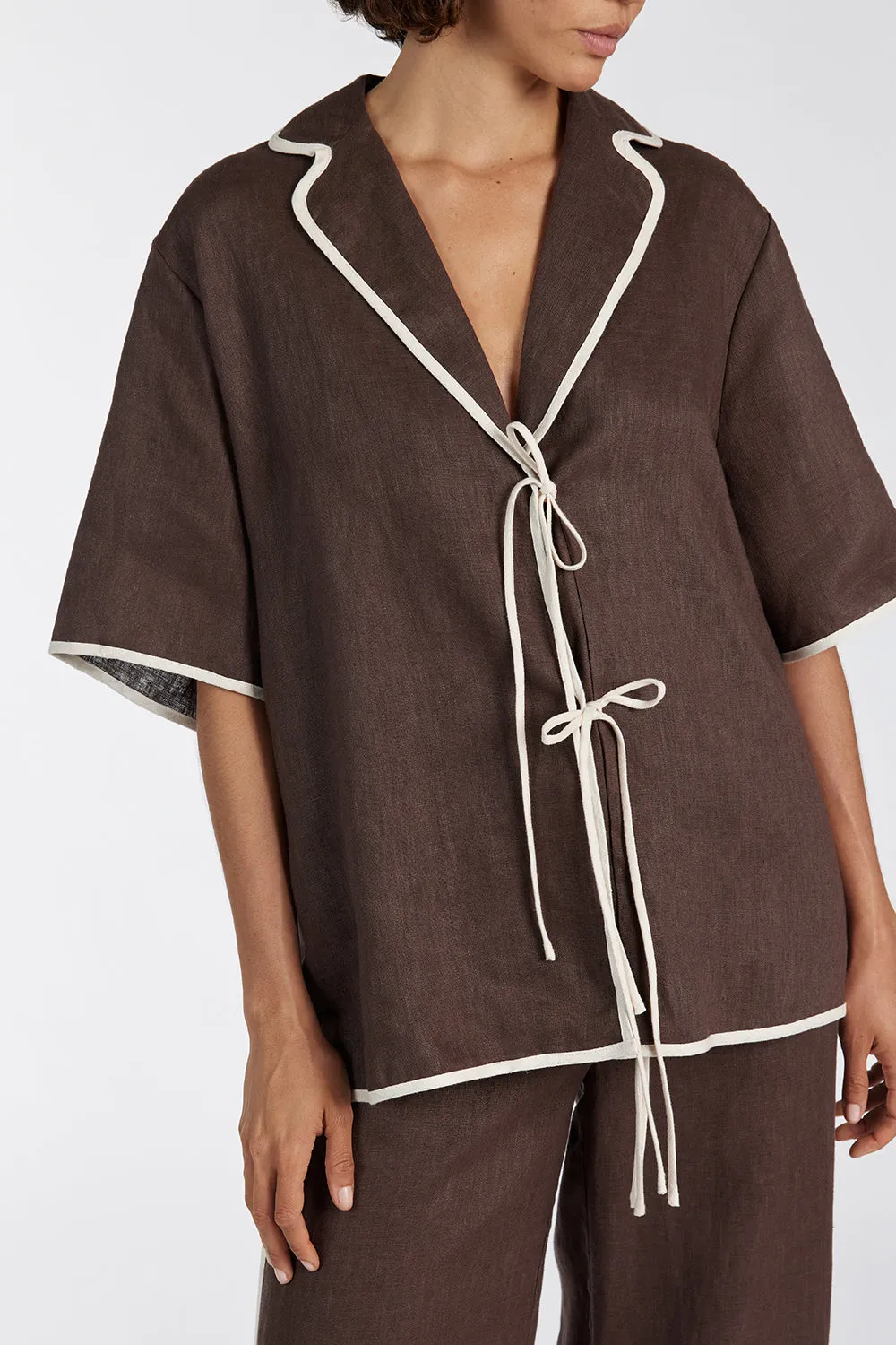 VON CHOC LINEN SHIRT sold by Dissh product image thumbnail 4