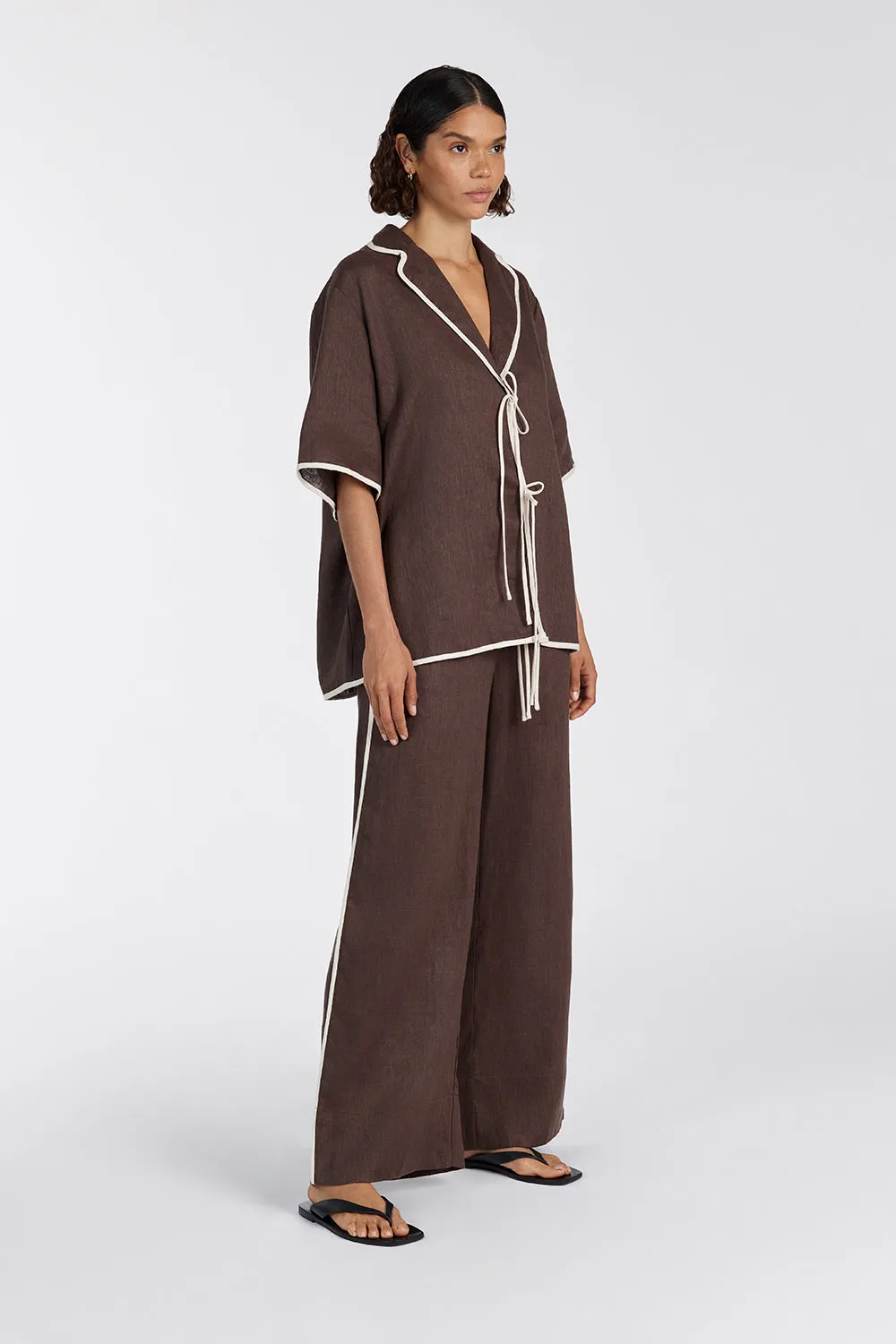 VON CHOC LINEN SHIRT sold by Dissh product image thumbnail 3