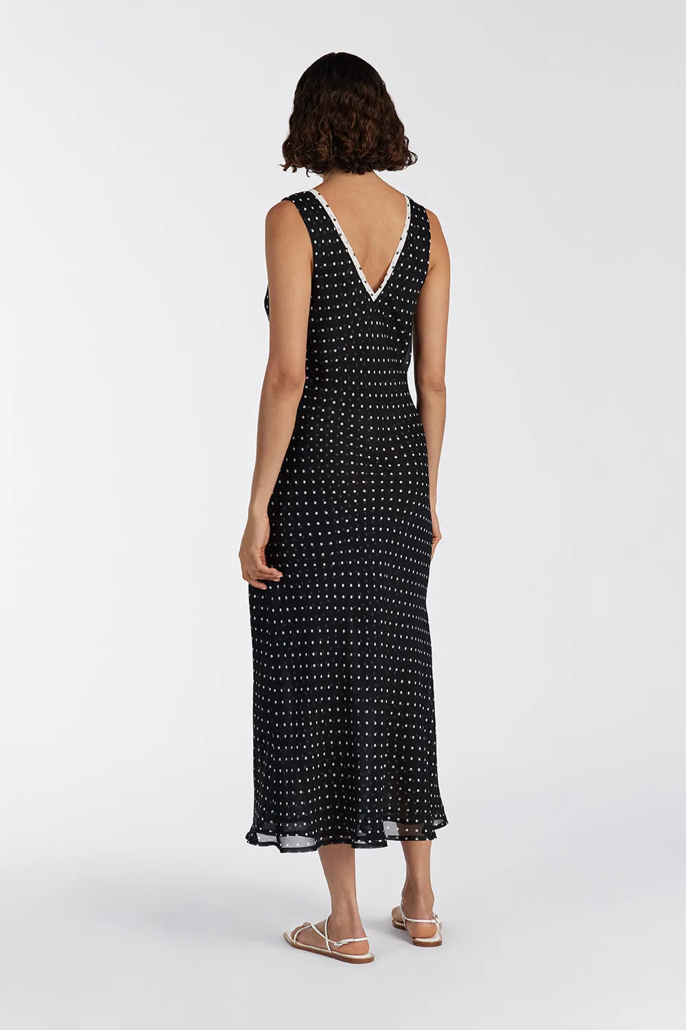 WINONA BLACK SPOT MIDI DRESS sold by Dissh product image thumbnail 4