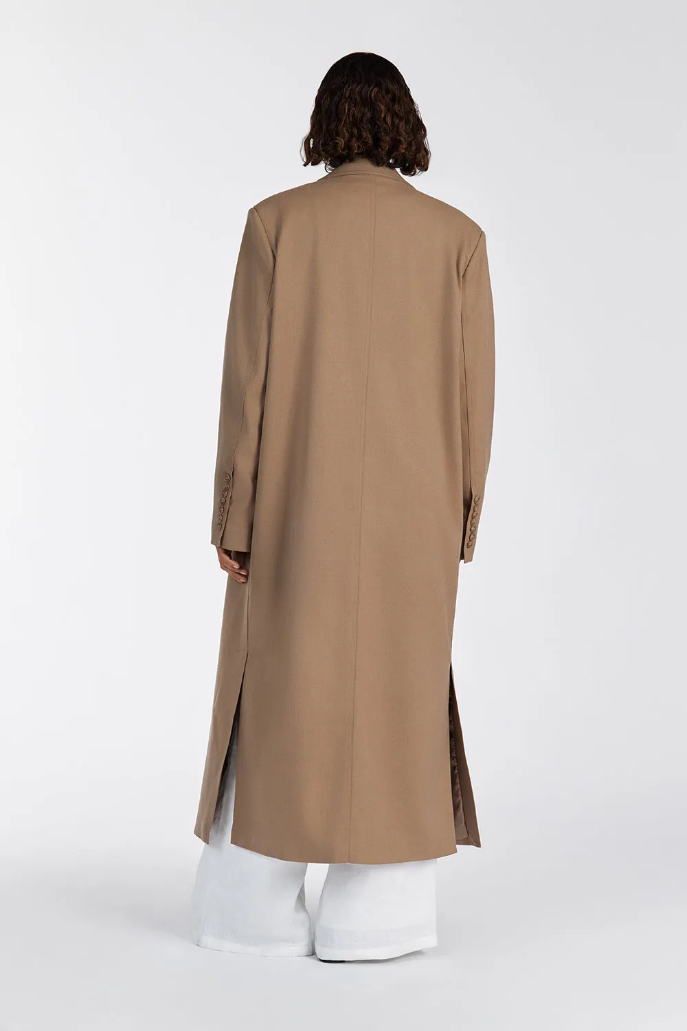 CELINA TAN WOOL BLEND COAT sold by Dissh product image thumbnail 4