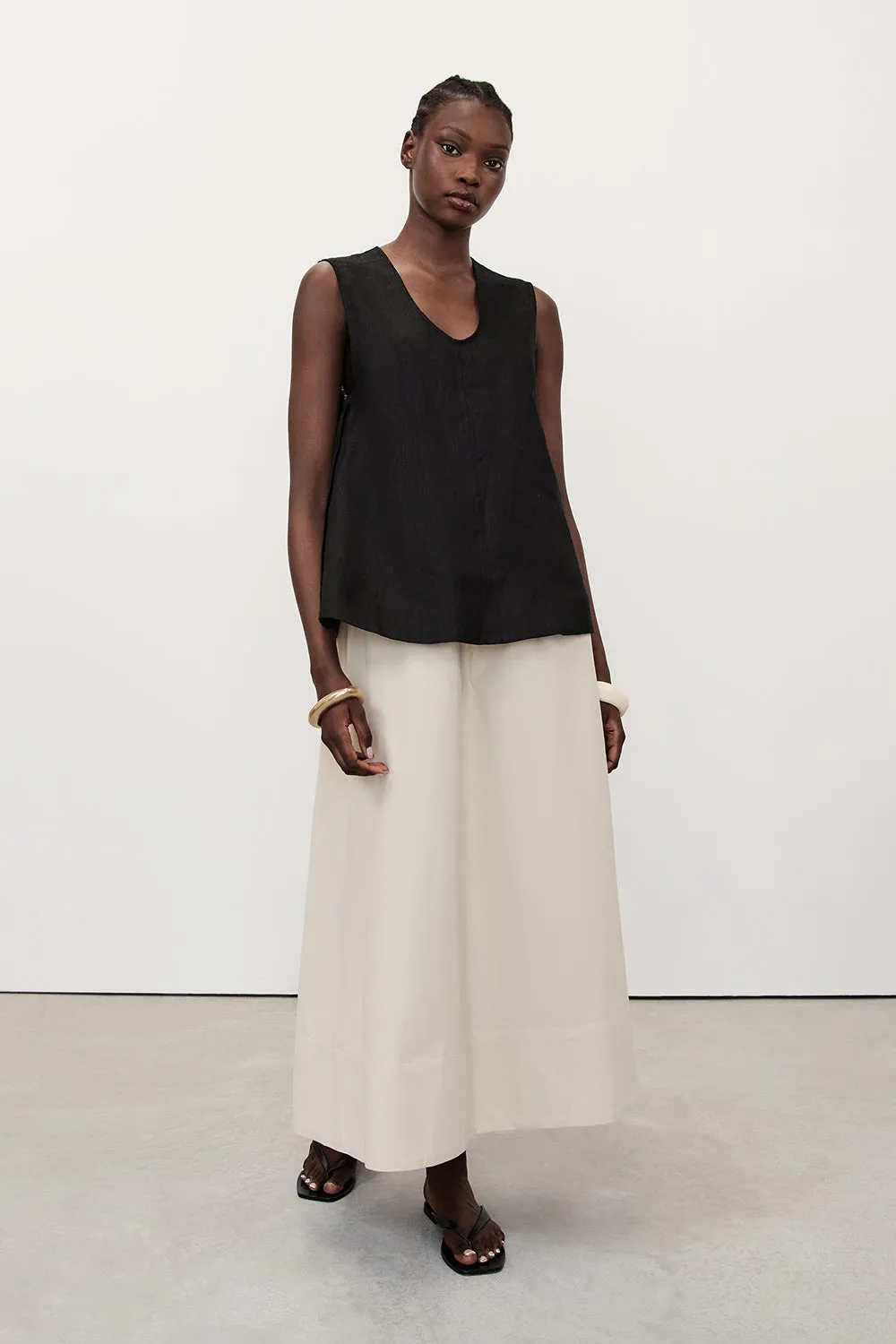 KIRSTY STONE COTTON CIRCLE SKIRT sold by Dissh