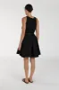 ISABELLE BLACK MINI LINEN DRESS sold by Dissh