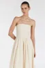 RILEY CREAM STRAPLESS COTTON DRESS sold by Dissh