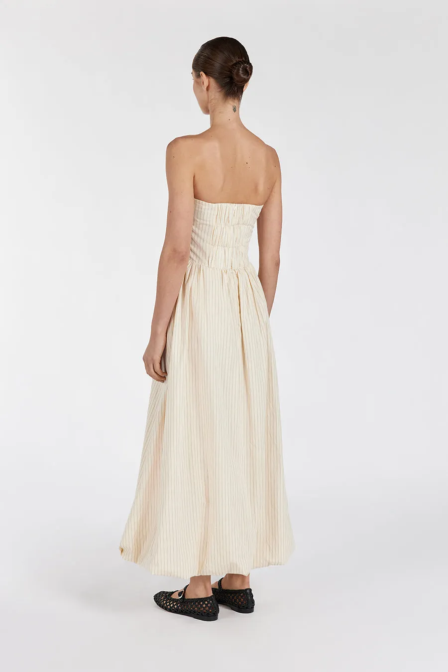 RILEY CREAM STRAPLESS COTTON DRESS sold by Dissh product image thumbnail 4
