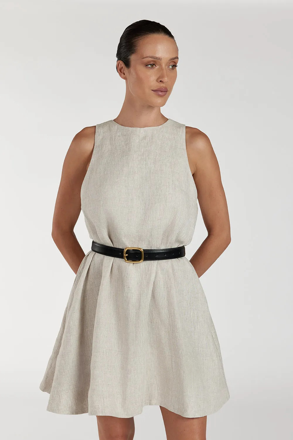 ISABELLE NATURAL MINI LINEN DRESS sold by Dissh product image thumbnail 2