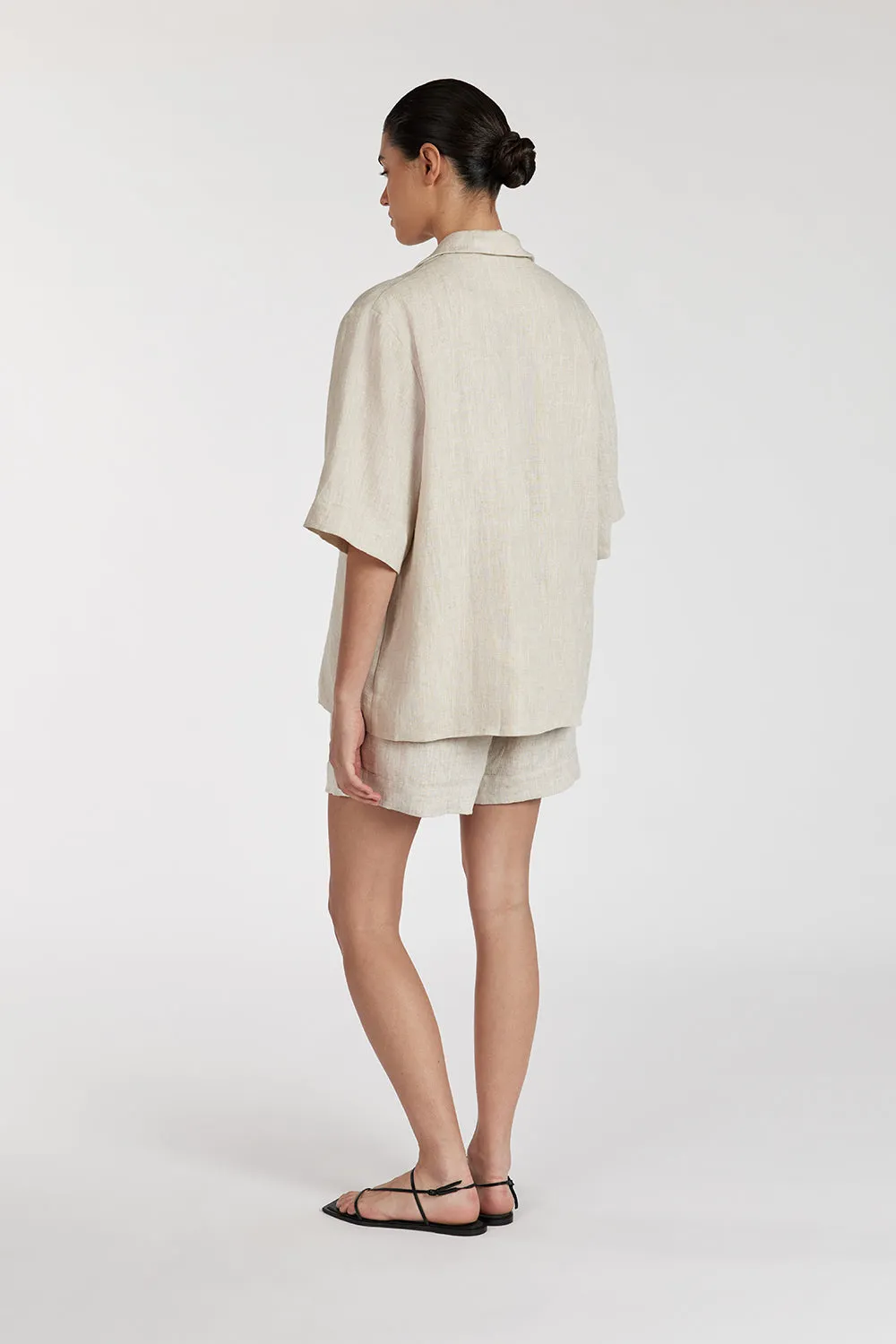 ALONDRA NATURAL LINEN SHORT sold by Dissh product image thumbnail 5