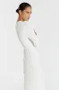 ADA OFF WHITE LONG SLEEVE MIDI DRESS sold by Dissh