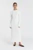 ADA OFF WHITE LONG SLEEVE MIDI DRESS sold by Dissh