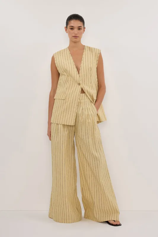 OLLIE DUNE STRIPE WIDE LEG PANT sold by Dissh
