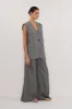 OLLIE SLATE STRIPE OVERSIZED VEST sold by Dissh