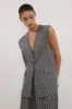 OLLIE SLATE STRIPE OVERSIZED VEST sold by Dissh