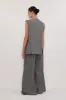 OLLIE SLATE STRIPE OVERSIZED VEST sold by Dissh