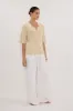 LIAM NATURAL KNIT POLO SHIRT sold by Dissh
