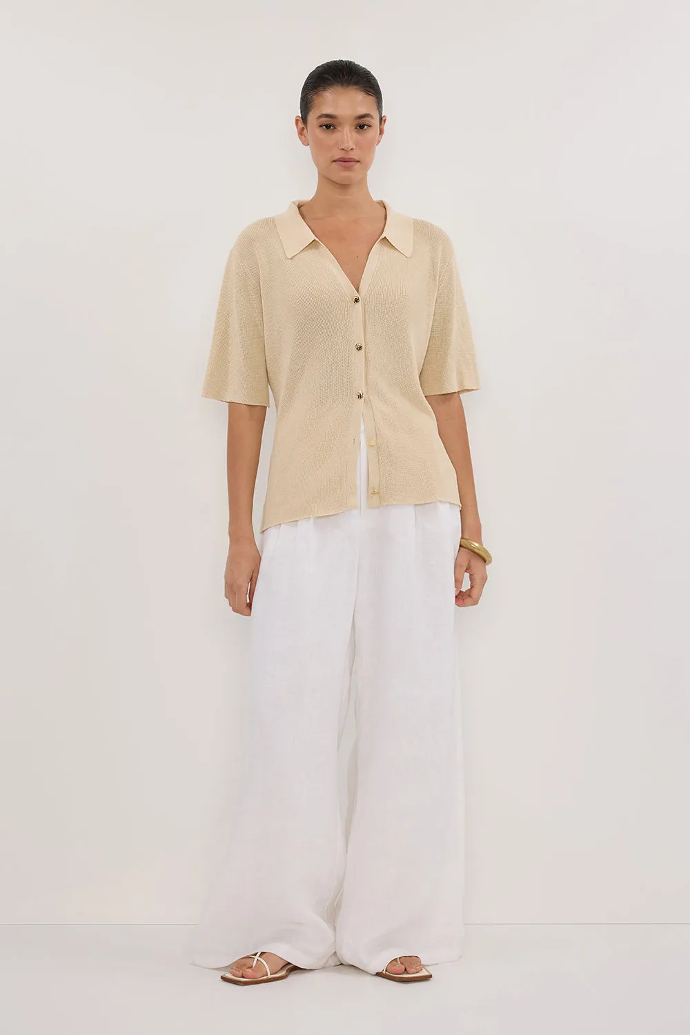 LIAM NATURAL KNIT POLO SHIRT sold by Dissh product image thumbnail 2