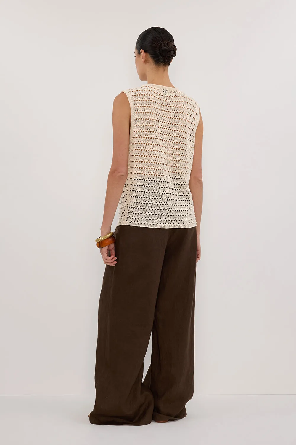 NOAH CROCHET NATURAL KNIT VEST sold by Dissh product image thumbnail 5