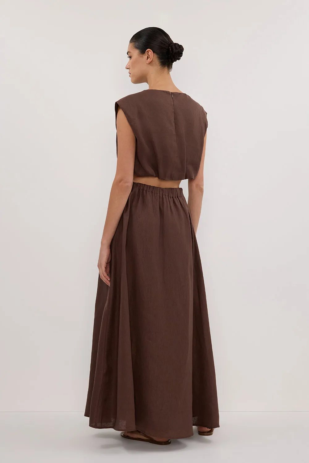 AMY CHOC LINEN BUBBLE TOP sold by Dissh product image thumbnail 5