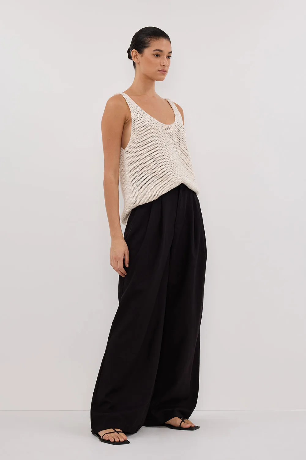 HEIDI CREAM MARLE SCOOP KNIT TANK sold by Dissh product image thumbnail 3