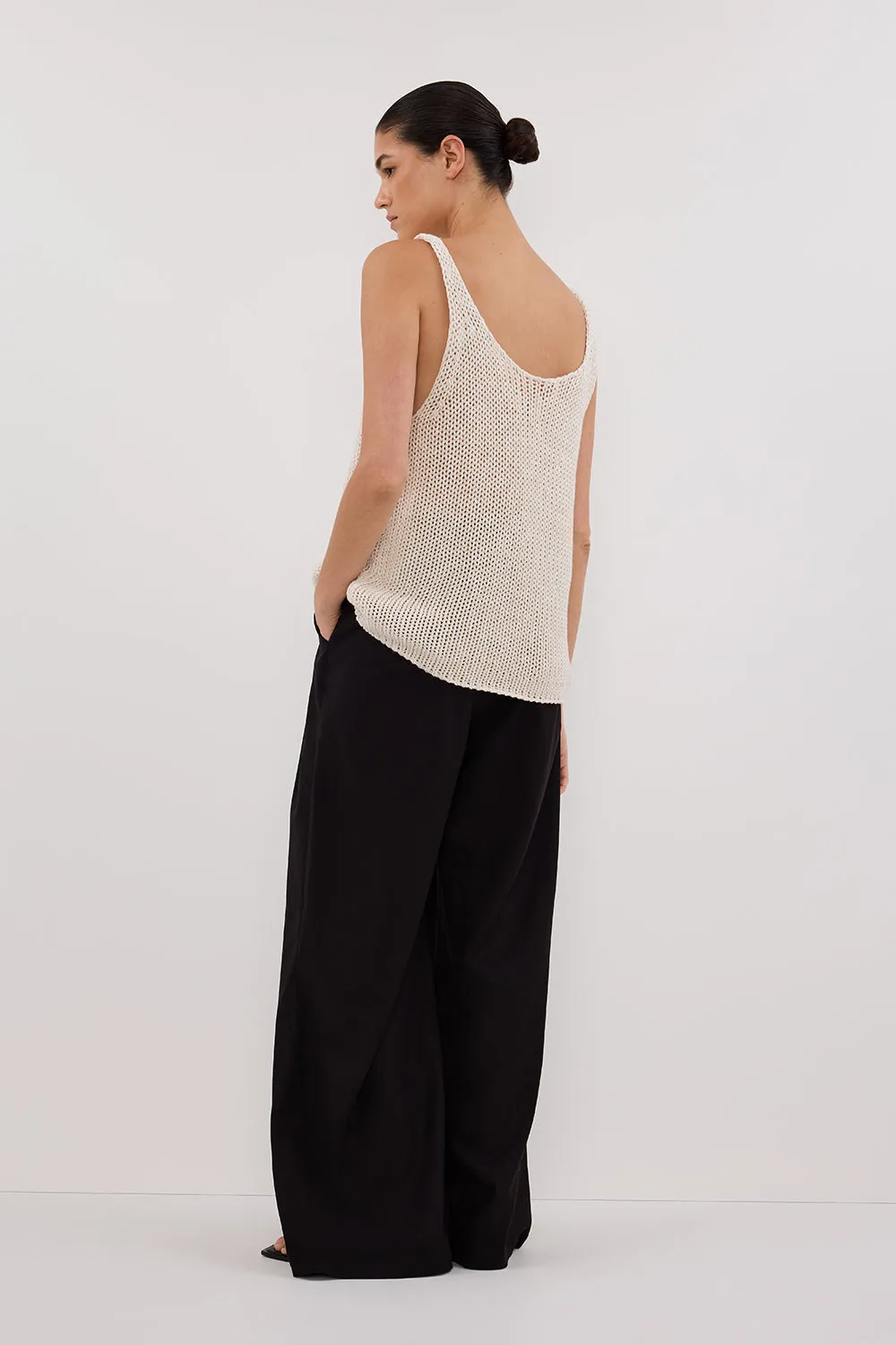 HEIDI CREAM MARLE SCOOP KNIT TANK sold by Dissh product image thumbnail 4