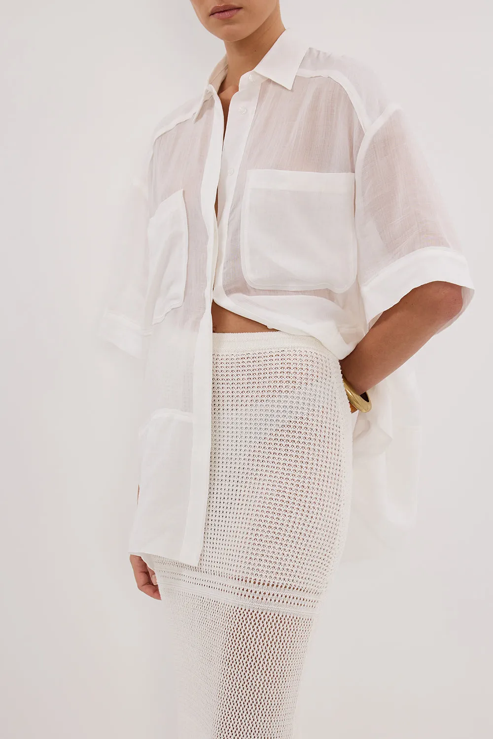 HALLIE OFF WHITE CROCHET MAXI SKIRT sold by Dissh product image thumbnail 5